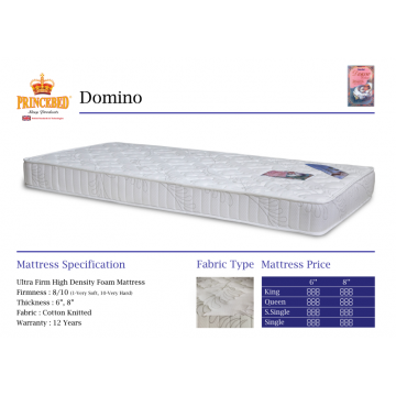 Princebed Domino Ultra Firm High Density Foam Mattress